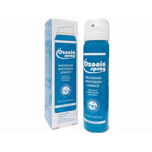 OZONIA SPRAY A BASE DI OLIO OZONIZZATO PER CUTE E MUCOSE ARROSSATE INFIAMMATE DISTROFICHE SENSIBILI 75 ML - Farmaspeed