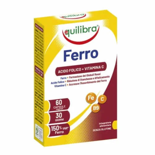 FERRO CON ACIDO FOLICO + VITAMINA C 60 CAPSULE - Farmaspeed