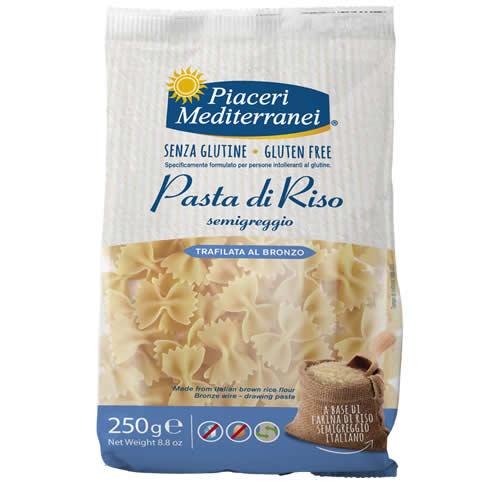 PIACERI MEDITERRANEI PASTA RISO FARFALLE 250 G - Farmaspeed