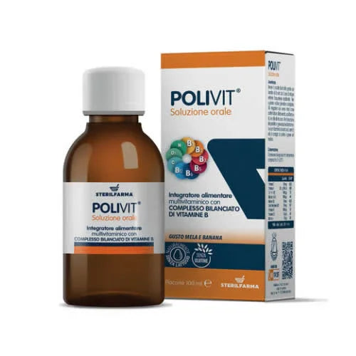 STERILVIT POLIVIT-B SOLUZIONE ORALE GUSTO MELA BANANA 100 ML - Farmaspeed