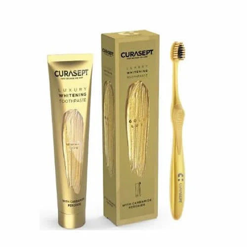 CURASEPT GOLD LUXURY WHITENING DENTIFRICIO 75 ML + SPAZZOLINO - Farmaspeed