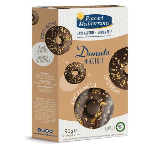 PIACERI MEDITERRANEI DONUTS NOCCIOLE 90 G - Farmaspeed