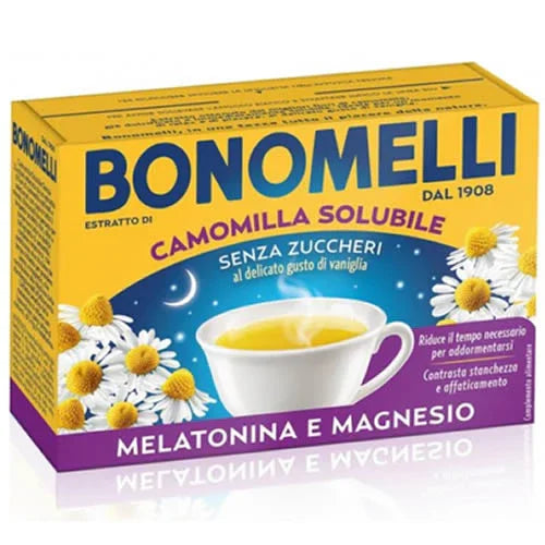 CAMOMILLA SOLUBILE MELATONINA MAGNESIO 16 BUSTINE - Farmaspeed