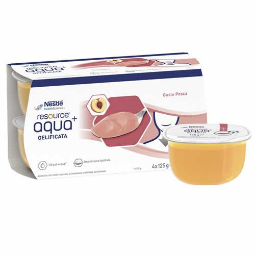 RESOURCE AQUA ACQUA GELIFICATA+PEACH CUP 6 4X125 G - Farmaspeed