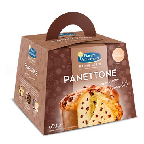 PIACERI MEDITERRANEI PANETTONE GOCCE DI CIOCCOLATO 650 G - Farmaspeed