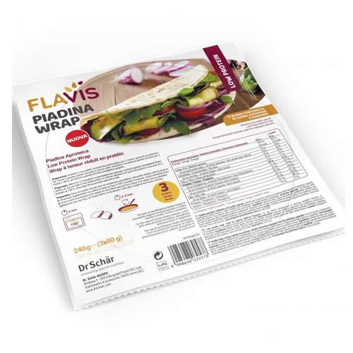 FLAVIS PIADINA WRAP APROTEICA 3 PEZZI DA 80 G - Farmaspeed