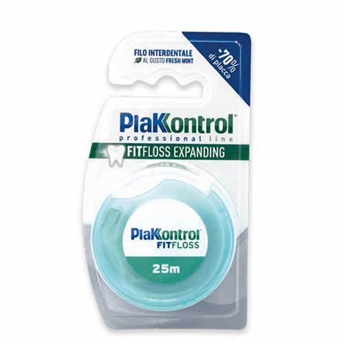 PLAKKONTROL PROFESSIONAL BLACK FITFLOSS CARBON EXPANDING FILO INTERDENTALE 25 METRI FRESH MINT - Farmaspeed