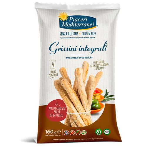 PIACERI MEDITERRANEI GRISSINI INTEGRALI 160 G - Farmaspeed