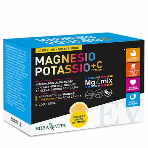 MAGNESIO POTASSIO +C VITAMINA GUSTO LIMONE 20 BUSTINE DA 3,8 G - Farmaspeed
