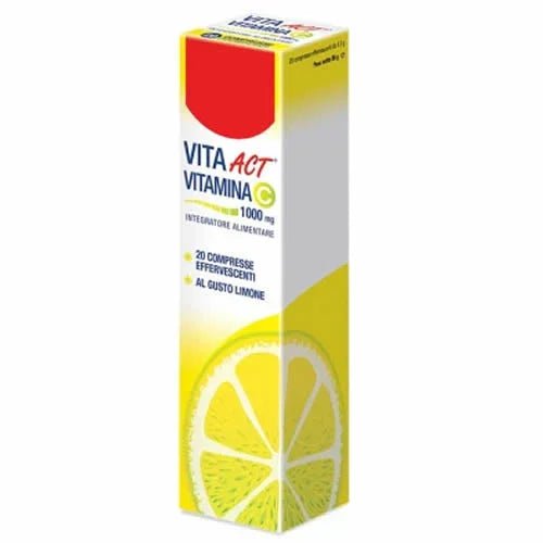 VITA ACT VITAMINA C 1000MG 20 COMPRESSE EFFERVESCENTI LIMONE - Farmaspeed