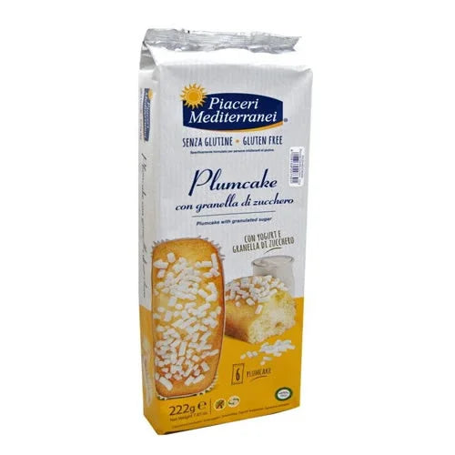 PIACERI MEDITERRANEI PLUMCAKE GRANELLA ZUCCHERO 6 PEZZI 37 G - Farmaspeed