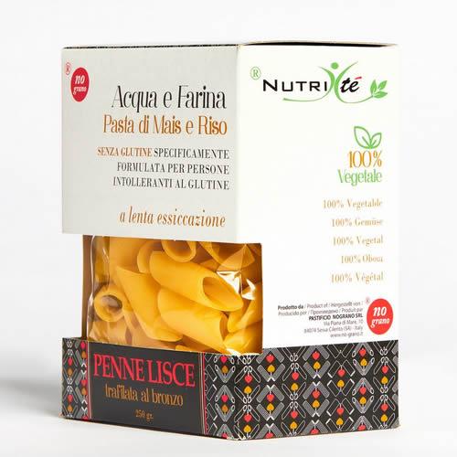 NUTRI TE' PENNE LISCE ACQUA E FARINA MAIS E RISO 250 G - Farmaspeed