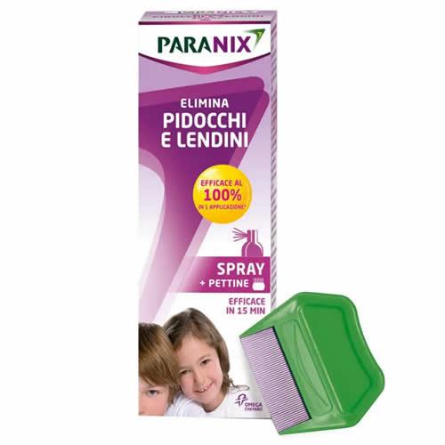 TRATTAMENTO PIDOCCHI E LENDINI PARANIX SPRAY 100 ML + PETTINE - Farmaspeed