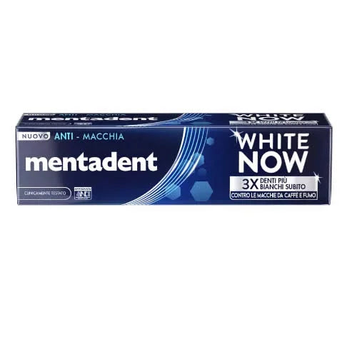 MENTADENT DENTIFRICIO WHITE NOW ANTI MACCHIA 75 ML - Farmaspeed