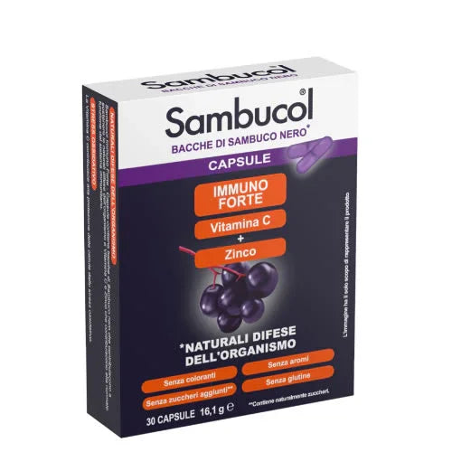 SAMBUCOL IMMUNOFORTE 30 CAPSULE - Farmaspeed