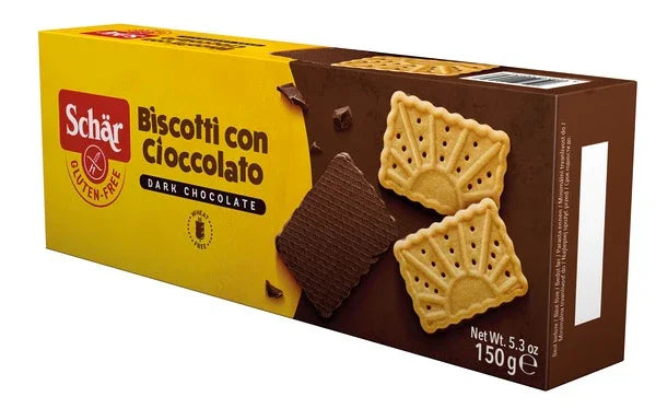 SCHAR BISCOTTO CON CIOCCOLATO DARK CHOCOLATE 150 G - Farmaspeed