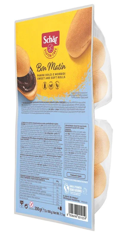 SCHAR BON MATIN PANINI DOLCI E MORBIDI SENZA LATTOSIO 2 PEZZI DA 100 G - Farmaspeed
