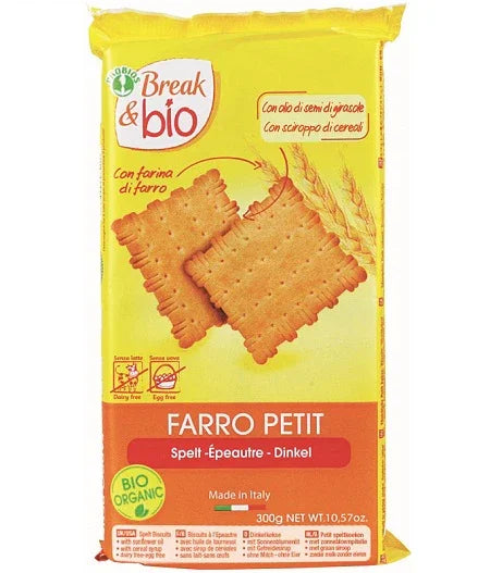 BREAK & BIO BISCOTTI FARRO PETIT 100% 300 G SENZA UOVA - Farmaspeed