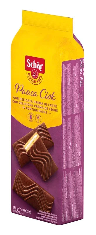 SCHAR PAUSA CIOK MERENDINE DI PAN DI SPAGNA CON CREMA DI LATTE 10 PEZZI DA 35 G - Farmaspeed
