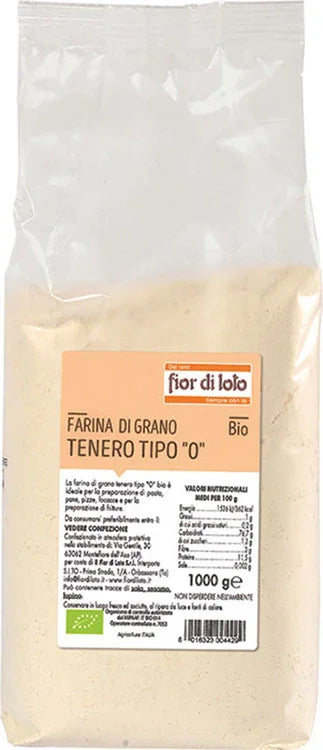 FARINA FINE DI GRANO TENERO 0 BIOLOGICO 1000 G - Farmaspeed