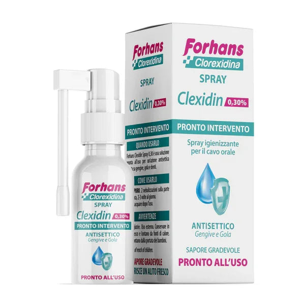 COLLUTORIO SPRAY CON CLOREXIDINA FORHANS CLEXIDIN 50ML - Farmaspeed