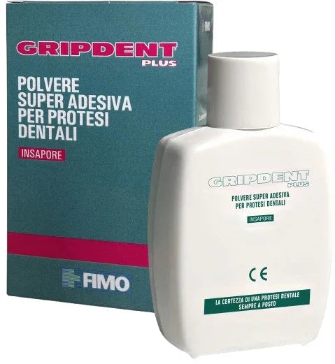 GRIPDENT PLUS POLVERE SUPER ADESIVA PER PROTESI DENTALI 40 G - Farmaspeed