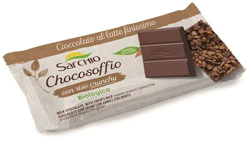 CHOCOSOFFIO BARRETTA CIOCCOLATO LATTE FINISSIMO E RISO CROCCANTE 25 G - Farmaspeed