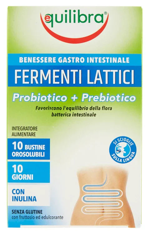 FERMENTI LATTICI PROBIOTICO + PREBIOTICO 10 BUSTINE OROSOLUBILI - Farmaspeed