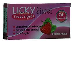 LICKY CARAMELLE BAMBINI PER TOSSE E GOLA FRAGOLA 70 G - Farmaspeed
