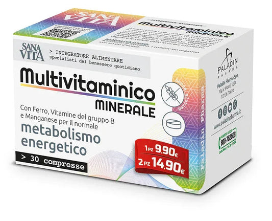 SANAVITA MULTIVITAMINICO MINERALE 30 COMPRESSE - Farmaspeed
