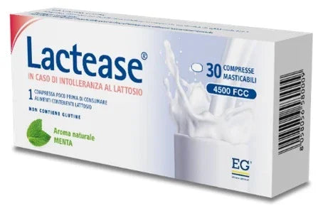 LACTEASE 4500 FCC AROMA MENTA 30 COMPRESSE MASTICABILI - Farmaspeed