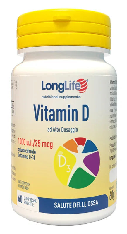 LONGLIFE VITAMIN D 1000UI 60 COMPRESSE RIVESTITE - Farmaspeed