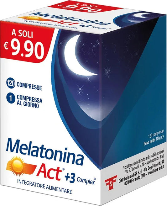MELATONINA ACT +3 COMPLEX 120 COMPRESSE - Farmaspeed