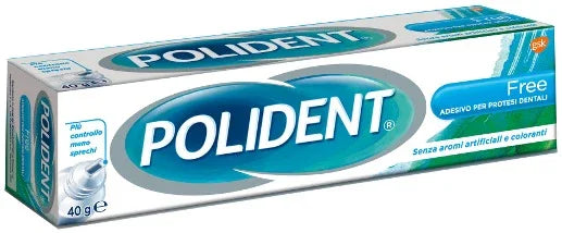 POLIDENT FREE ADESIVO PER PROTESI DENTARIA 40 G - Farmaspeed