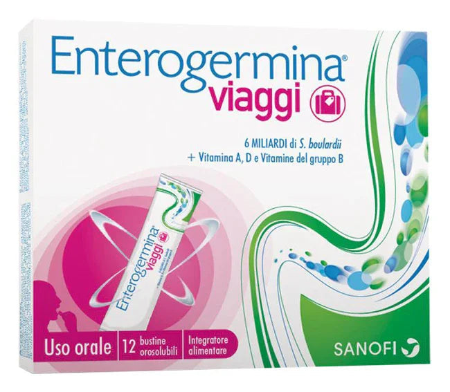 ENTEROGERMINA VIAGGI 12 BUSTINE OROSOLUBILI CONFEZIONE STANDARD - Farmaspeed