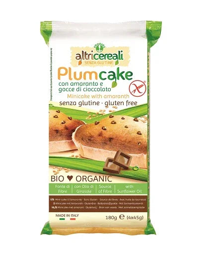 ALTRICEREALI PLUMCAKE DI AMARANTO CON GOCCE DI CIOCCOLATO 4 X 45 G - Farmaspeed