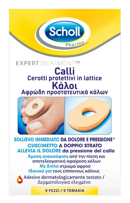 CEROTTO PROTETTIVO PER CALLI SCHOLL IN LATTICE 9 PEZZI - Farmaspeed