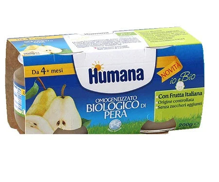 HUMANA OMOGENEIZZATO PERA BIO 2 VASETTI 100 G - Farmaspeed