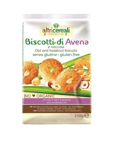 ALTRICEREALI BISCOTTI ALL'AVENA/NOCCIOLE BIO 250 G - Farmaspeed