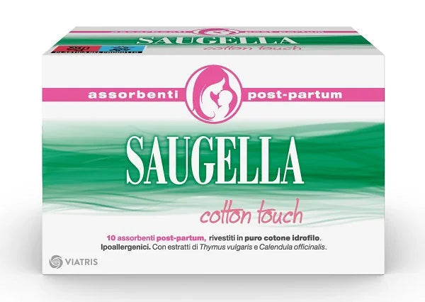 SAUGELLA COTTON TOUCH ASSORBENTI POSTPARTUM 10 PEZZI - Farmaspeed