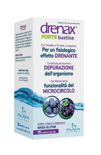 DRENAX FORTE MIRTILLO E UVA 15 BUSTINE - Farmaspeed