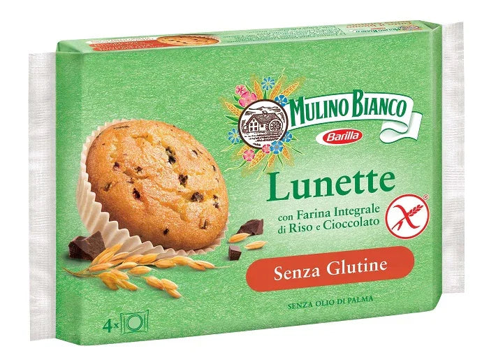 MULINO BIANCO LUNETTE CON FARINA INTEGRALE DI RISO E GOCCE DI CIOCCOLATO 140 G - Farmaspeed