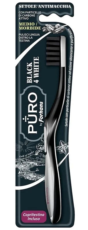 FORHANS SPAZZOLINO BLACK4WHITE SETOLE CARBONE - Farmaspeed