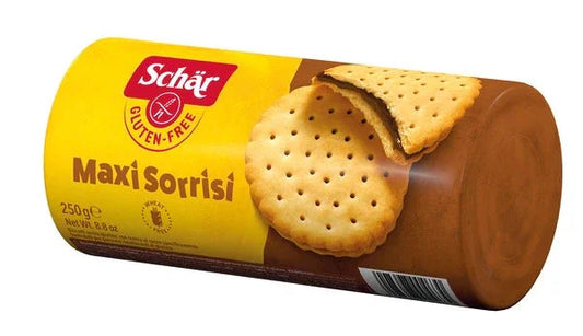 SCHAR MAXI SORRISI BISCOTTI CON CREMA AL CACAO 250 G - Farmaspeed