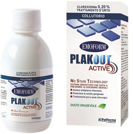 EMOFORM PLAK OUT ACTIVE CLOREXIDINA 0,20% COLLUTORIO 200 ML - Farmaspeed