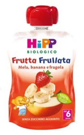 HIPP BIO FRUTTA FRULLATA MELA BANANA FRAGOLA 90 G - Farmaspeed