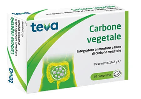 CARBONE VEGETALE TEVA 40 COMPRESSE 16,2 G - Farmaspeed