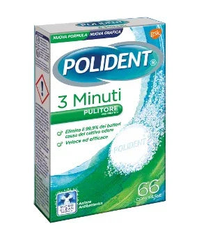 POLIDENT 3 MINUTI 66 COMPRESSE - Farmaspeed