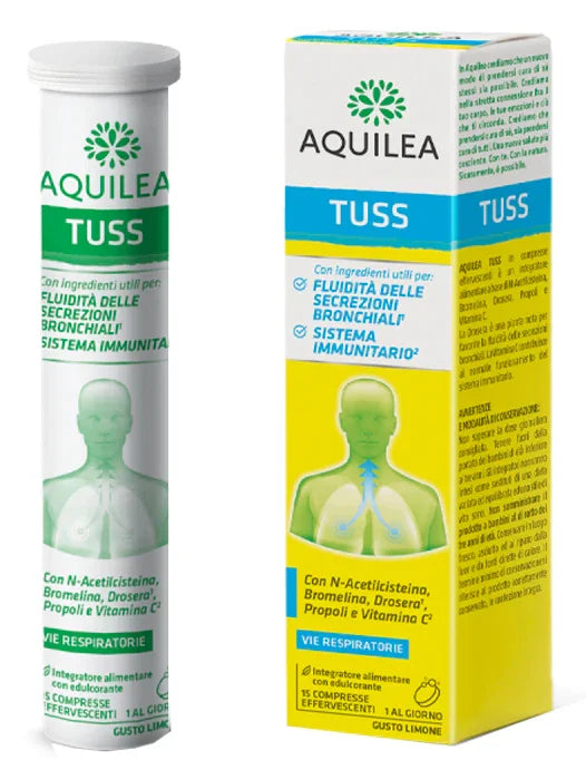 AQUILEA TUSS 15 COMPRESSE EFFERVESCENTI 90 G - Farmaspeed