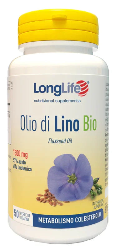 LONGLIFE OLIO DI LINO BIO 50 PERLE DI GELATINA - Farmaspeed